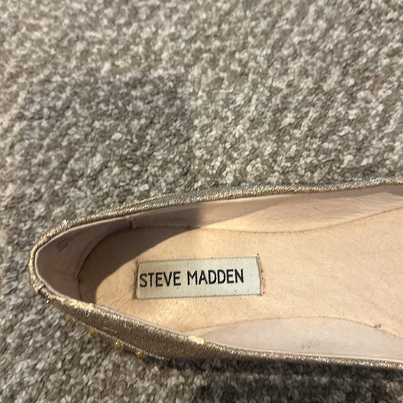Women’s Steve Madden Rose Gold Glitter Flats - Picture 4 of 4